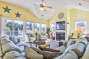Top-Level Living Room with Deck Access