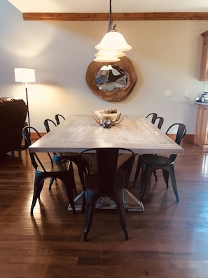 Large dining table can fit 10-12