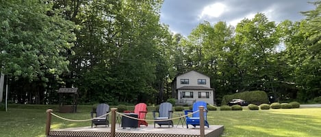 View of cottage from beach