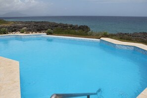 The infinity pool, with, guess what, amazing sea views!