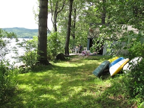 Kayaks by the private beach