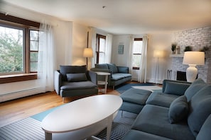 Two sitting areas in the living room