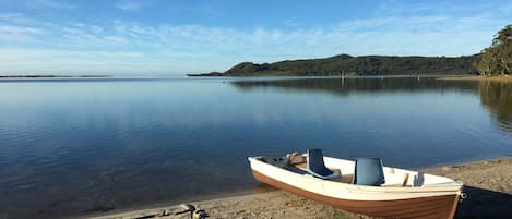 Jacaranda Beach House is located at Smiths Lake. Where the lake meets the ocean.