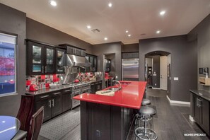 Gourmet kitchen, a Chef's paradise.  Viking appliances, gas range, sharp knives!