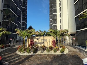 Entrance to the buildings