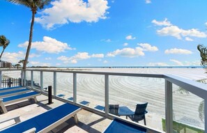Beach view from the pool deck