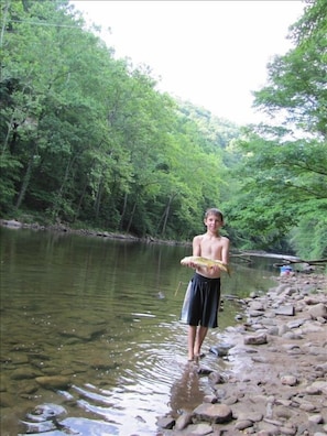 Great fishing, swimming and floating on Shavers Fork Cheat River.