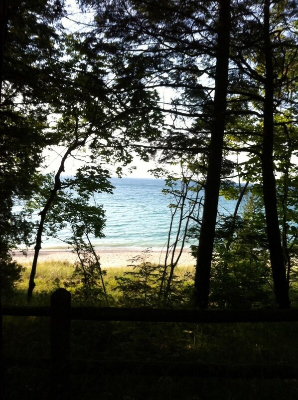 View of Lake Michigan - across the street from the cottage-early summer.