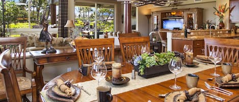 Gather here in your Big Island inspired luxury vacation home.