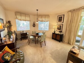 Looking into dining room from living room.