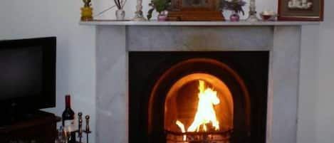 An open fire is so inviting in this weather!