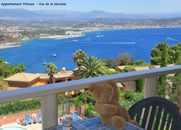 Appartement Mimosa, vue de la terrasse