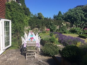 The courtyard garden.