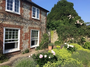 The house from the courtyard garden.