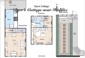 A floor plan shows you exactly how our quirky cottage is arranged