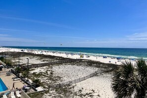 Spectacular gulf front balcony view