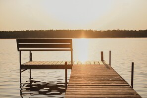 Sunrise from The Lodge's Pier on Alder Lake