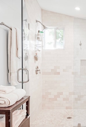 Spacious and beautiful master bath! Huge shower!