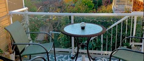 The Library's, private deck and view