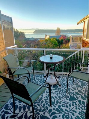 The Library's, private deck and view
