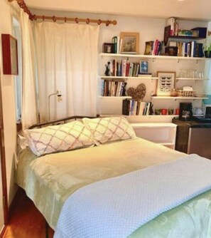 Library's luxurious queen bed