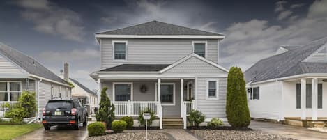 Front of house - located on a wide street in the South end of Wildwood Crest