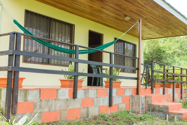 Front door and patio 