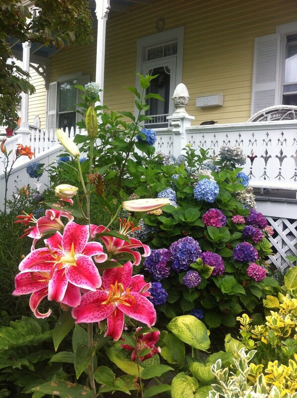 Kay Street home with beautiful gardens front and back. 