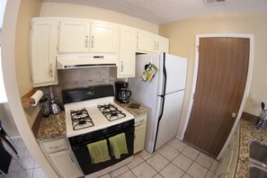 Fully stocked kitchen with all new appliances. 