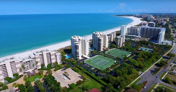 Marriott Crystal Shores is the group of buildings towards the top right