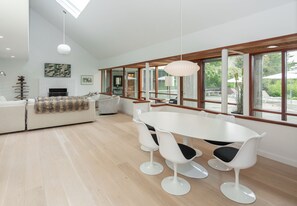 Dining area and living room