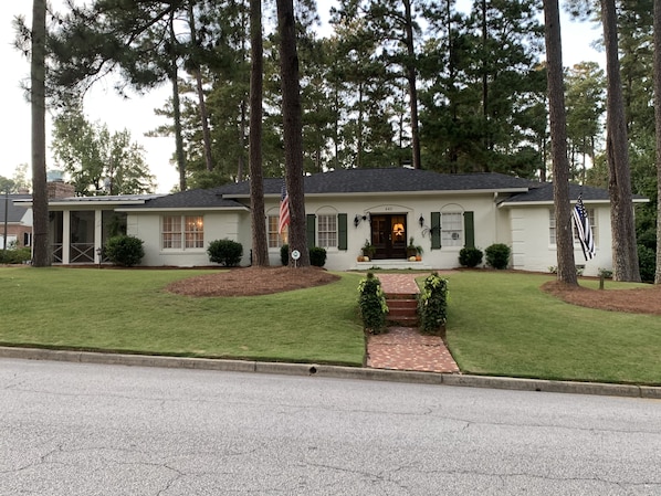 Front of House, screen porch on left