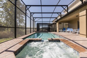  Private Pool and Spa with Patio table and 8 chairs 