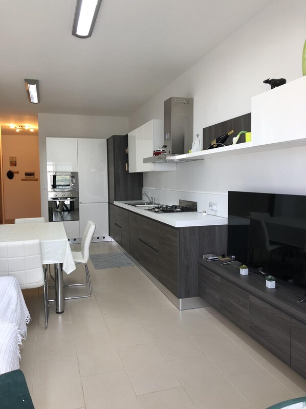 Kitchen and living room
