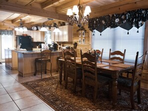 Large Dinning Room with an Open Floor Plan Into the Kitchen