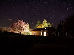 Starlite night over the cabin.