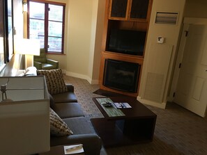 Studio Livingroom Fireplace - Queen Sleeper, Full Bath, Kitchen and Fireplace