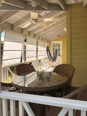 Front Patio 
Perfect for relaxing in the evening with a glass of wine.