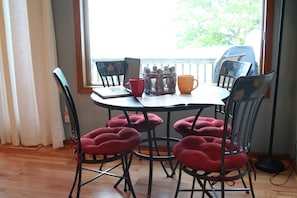 Bistro table in the dining room
