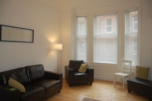 Living room with double sofa bed