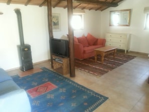 Lounge area with TV, DVDs, books and games, free Wi Fi inside and out.