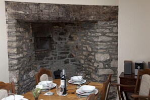 19th Century fireplace with bread oven.