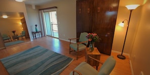 Sitting area and murphy-style bed in the second bedroom suite. 