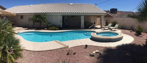 patio , pool and spa