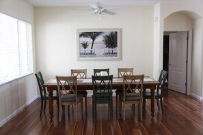 Dining area in the open space
