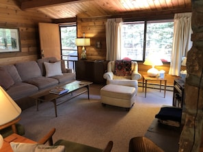Living room, opens to deck