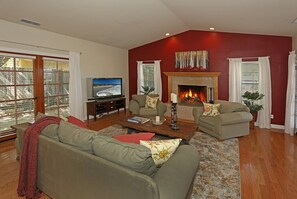 Living Room opens to back and side yards