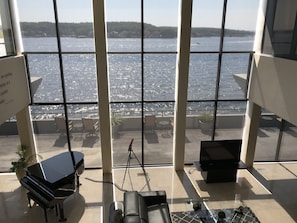 Main Living Area view from the upper breezeway balcony.