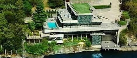 Bird's Eye View - 8,000 sq ft Majestic Edgewater Estate w/ 5,000 sq ft of decks