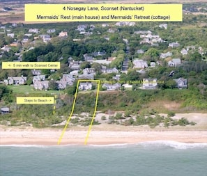 Aerial View of House and Ocean Beach